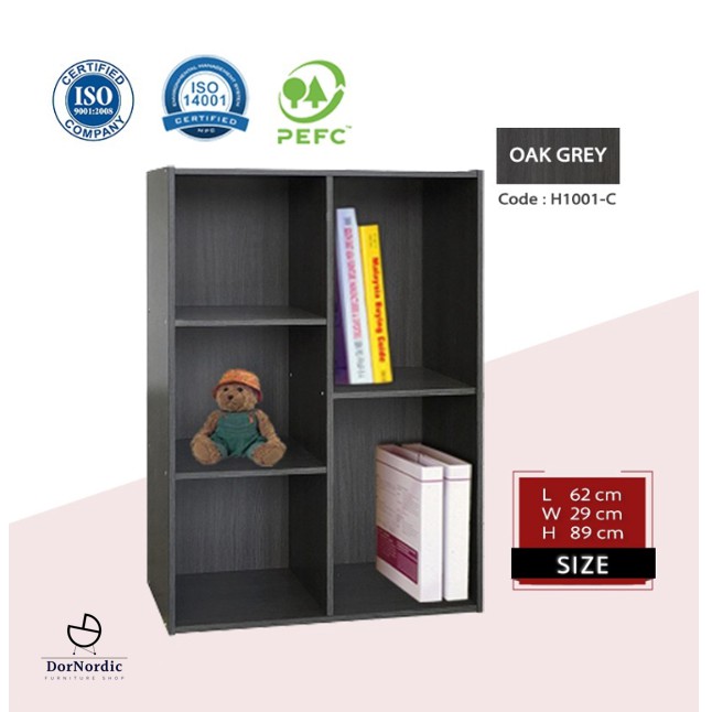 DorNordic Henry Office MultiSizes Wooden Bookcase Board Storage Box