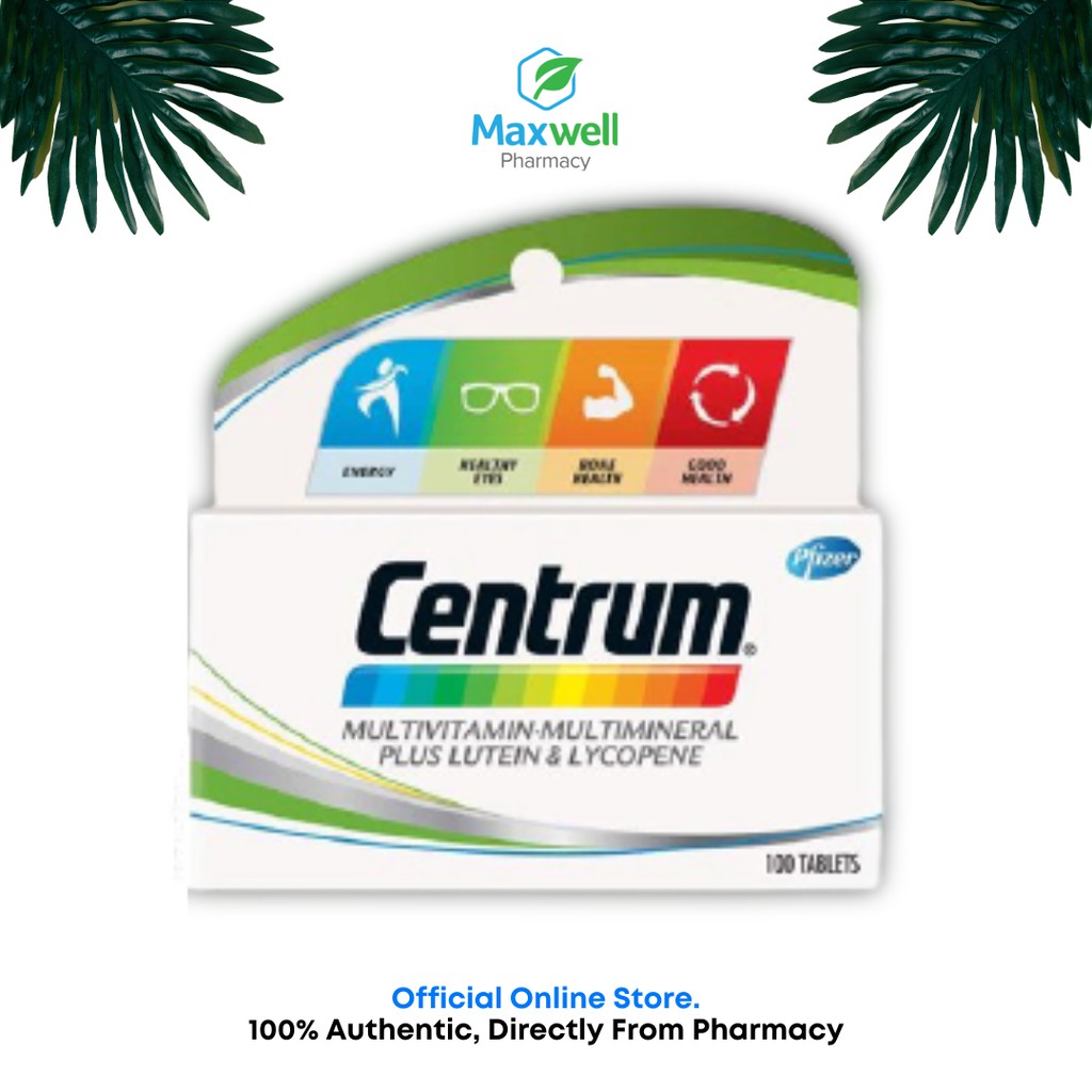 Centrum MultivitaminsMultimineral Plus Lutein & Lycopene 100's