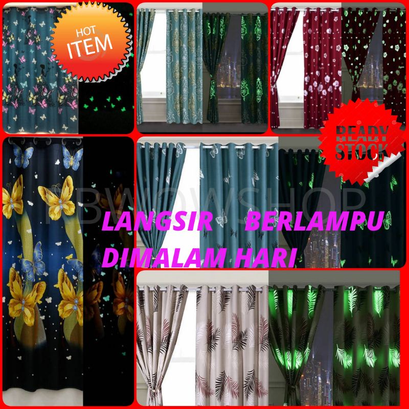 Buy Ready stock💥Langsir murah curtain blind black out langsir 