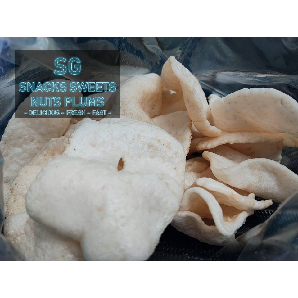 SG PENANG Homemade Crispy Original Flavor Fish Crackers 槟城手工原味咸香脆鱼饼【HALAL】Keropok Ikan PENANG Buatan Sendiri Perisa Asli