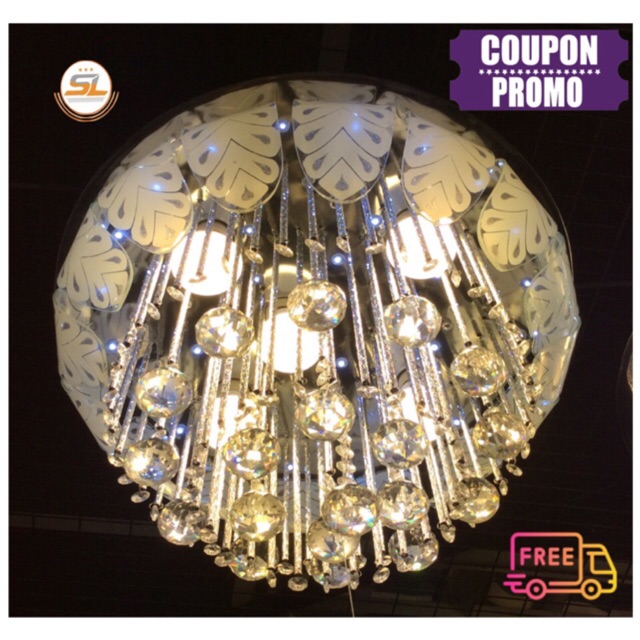 PRO LED Crystal Ceiling Lamp Modern Minimalist Living Room Entrance Aisle