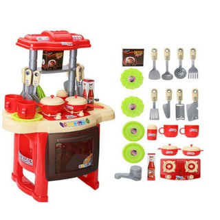 READY STOCK Mini Kitchen Fun Playset with Full Utensils 