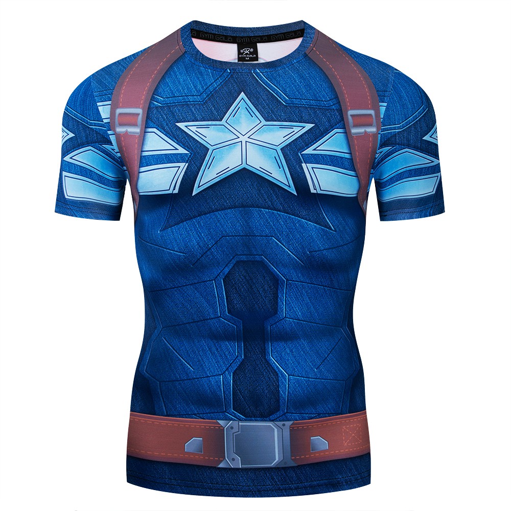 captain america gym t shirt