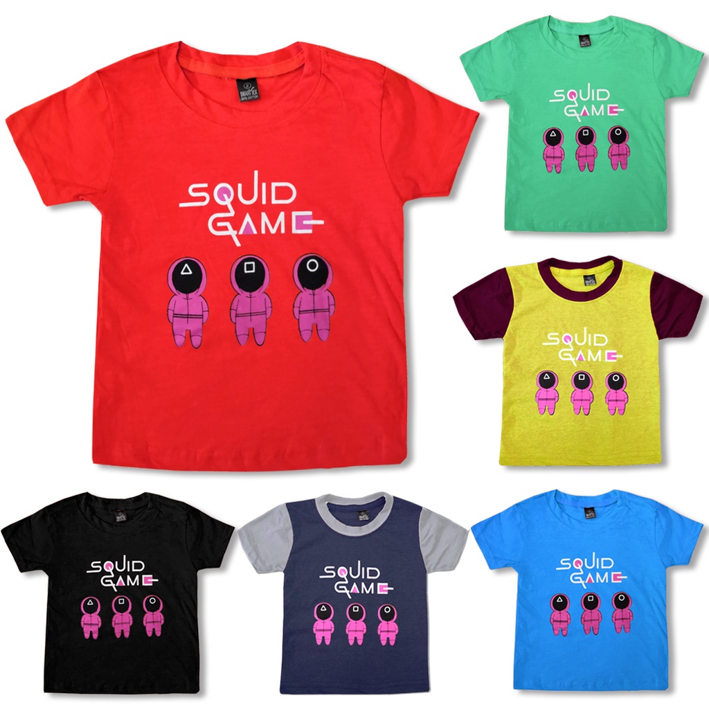 Baju Squid Game Budak Lelaki Baju Tshirt Lengan Pendek Squid Game Short  Sleeve Shirt Kids Adult Tshirt Squid Game | Shopee Malaysia