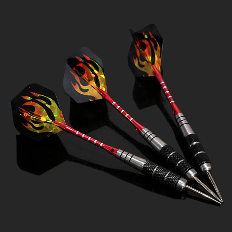 3pcs 22g 90 Tungsten Steel Needle Tip Darts With 3 Black Fire Dart
