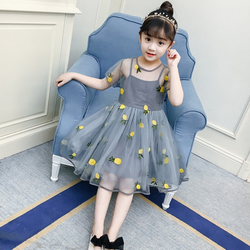 New Fashion Girls Short Dress Party Princess One Piece Dress Lace