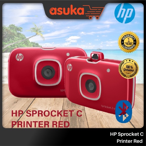 HP Sprocket C Printer Red - 2 in 1 (HP 1Y ONSITE EXCH)