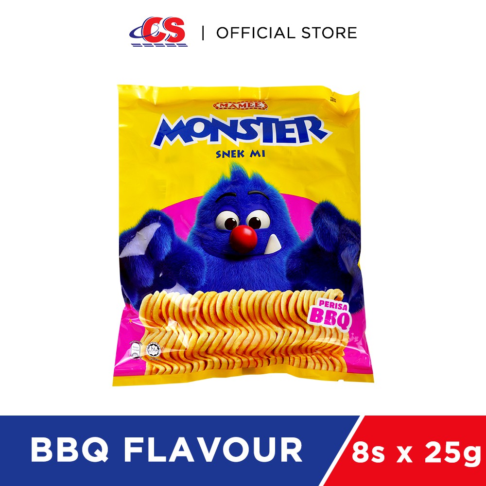 MAMEE Monster Snack BBQ Family Pack (8's x 25g) Shopee Malaysia