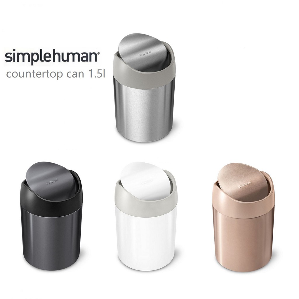 Simplehuman Countertop Trash Can 1 5 L For Office Desk Make Up Desk Use Shopee Malaysia