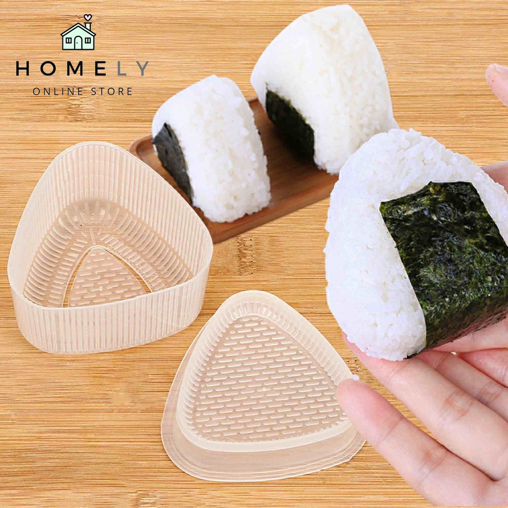 Milue Triangle Rice Ball Sushi Mold Maker DIY Non Stick Bento Press Kitchen Tools White 