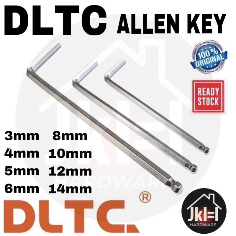 (HEAVY DUTY)DLTC ALLEN KEY /Ball point allen key 3mm 4mm 5mm 6mm 8mm