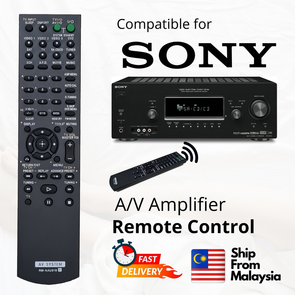 Replacement Remote Control for Sony rm-aau019 rm-aau005 rm-aau013 AV System TV 