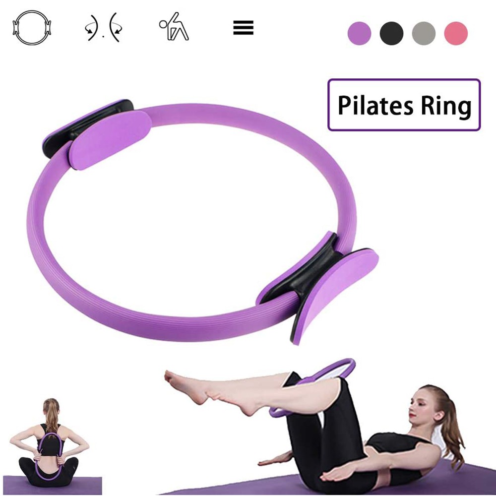 Pilates Ring,Fitness Resistance Training Yoga Ring Double Handle,Women Weight Loss Body Toning Magic Exercise Circle to Burn Fat for Home,Gym,Stretch for Legs Arm and Glutes 