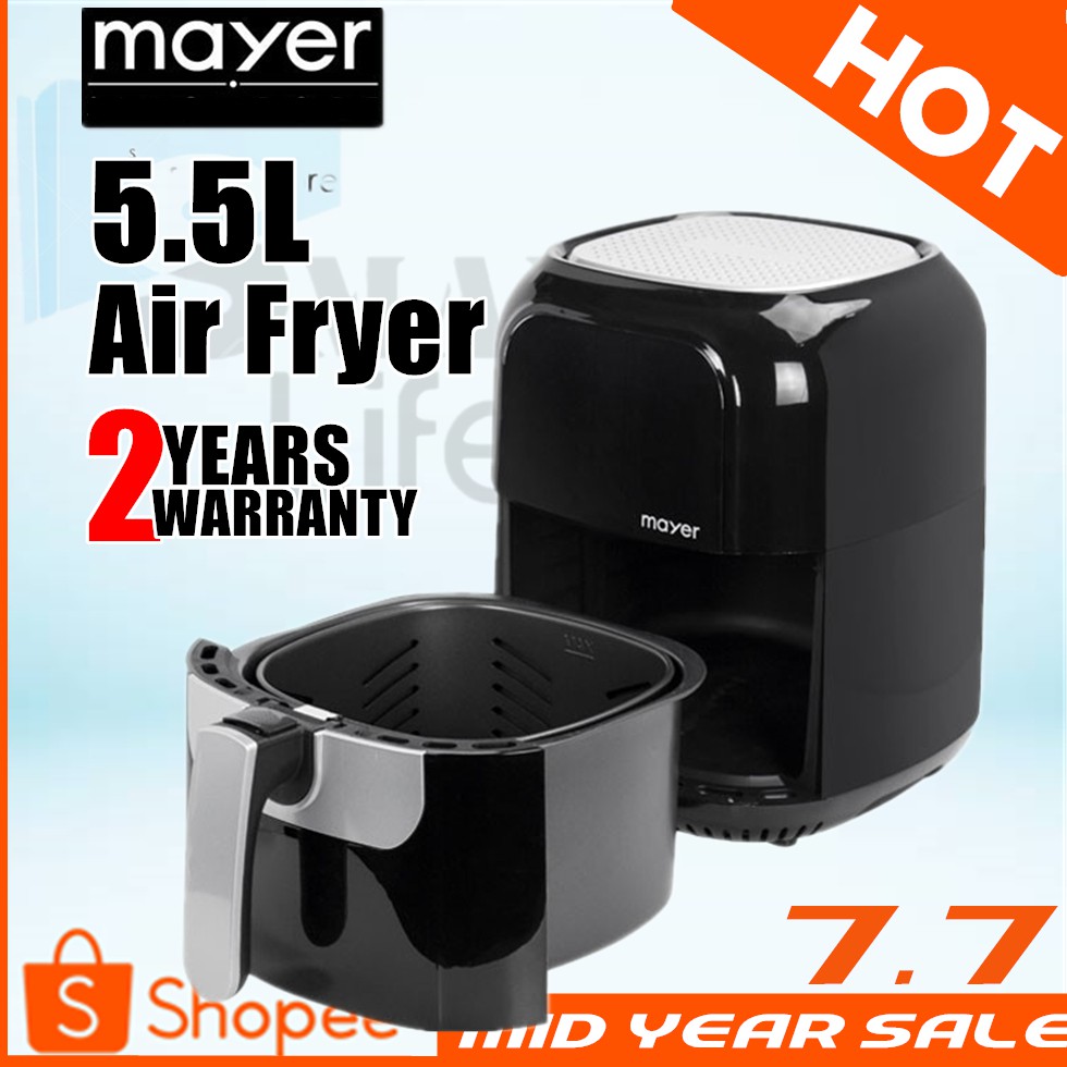 Mayer 5.5L Digital Air Fryer MMAF501D (Mistral) Shopee Malaysia