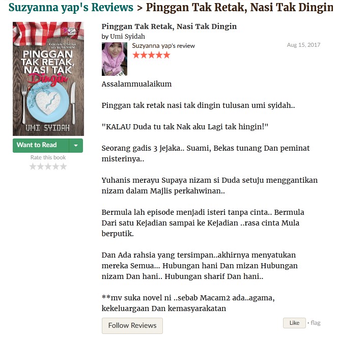 Novel Pinggan Tak Retak Nasi Tak Dingin Penulis Umi Syidah Penerbit Karyaseni Isbn 978 967 469 029 8 Shopee Malaysia