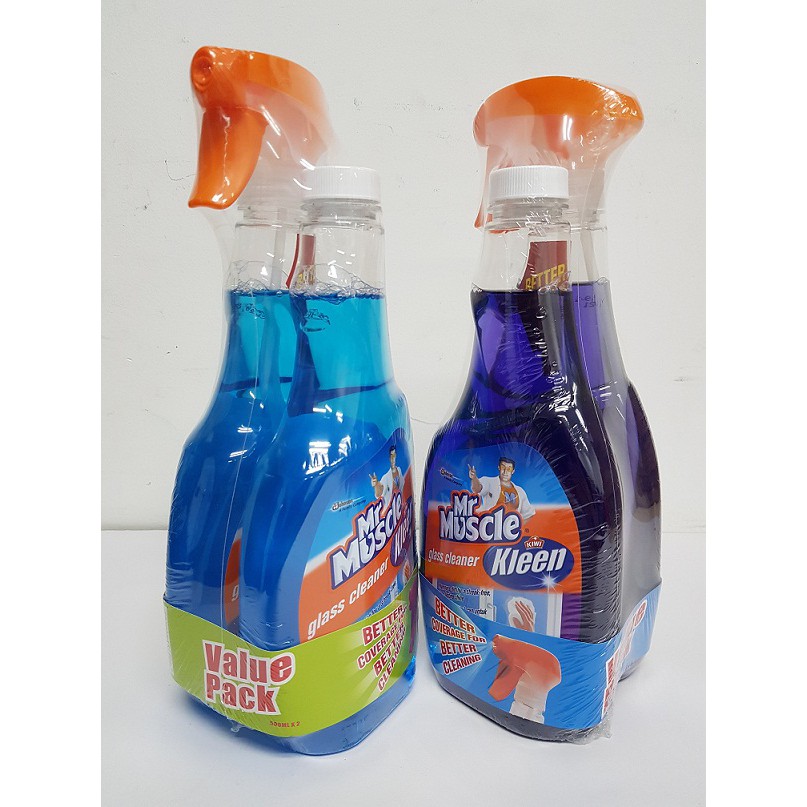 Mr Muscle Glass Cleaner Value Pack 2btls X 500ml X 1 Pack Shopee Malaysia