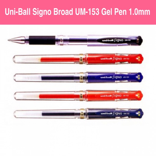 Uni-Ball Signo Broad UM-153 Gel Pen 1.0mm (Waterproof) | Shopee Malaysia