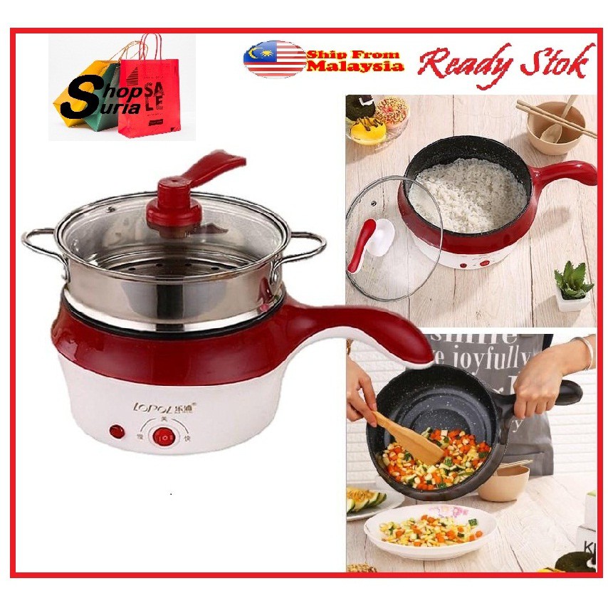 Mini Multi Rice Cooker Electric Frying Pan Rice with stemer Periuk Nasi