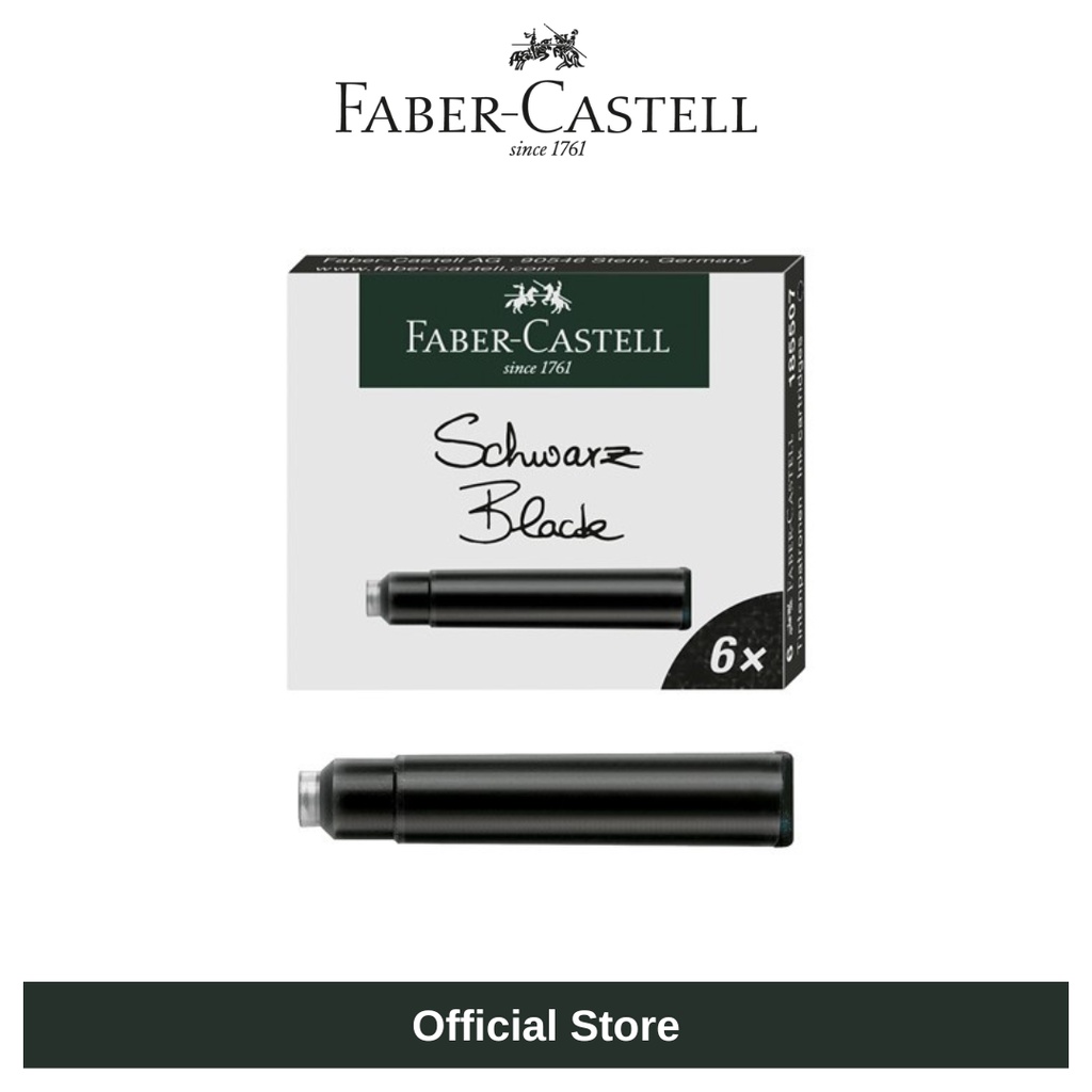 [FaberCastell] Fountain Pen Ink Cartridges Refill (6 Cartridges