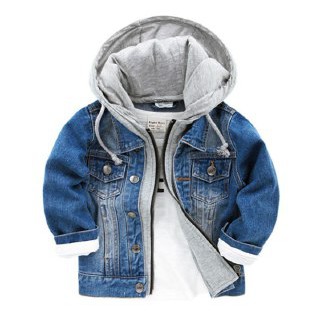 toddler boy hooded jean jacket