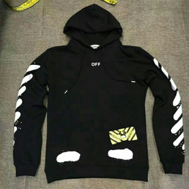 off white diag spray hoodie