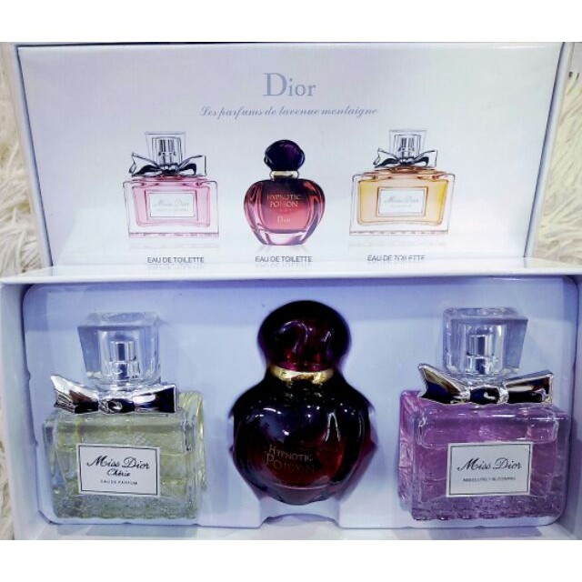 Dior Miniature Gift Set 3 In 1 Box Perfume Shopee Malaysia