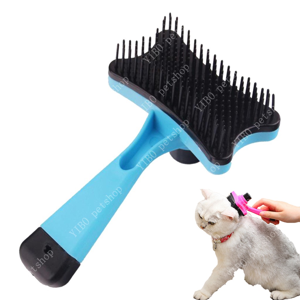 Pet Hair Brush Self Cleaning Dog Cat Kitten Comb Grooming Rabbit Fur Care