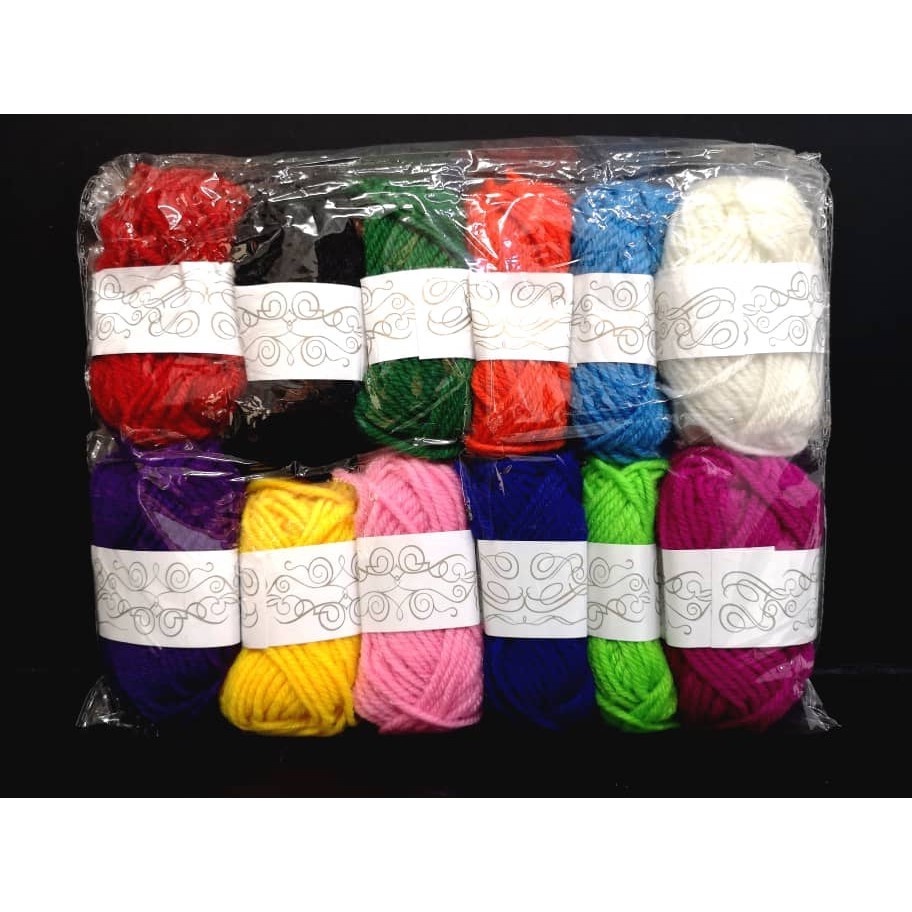 Benang Kait Cotton (yarn Crochet) 1pkt 12pcs 