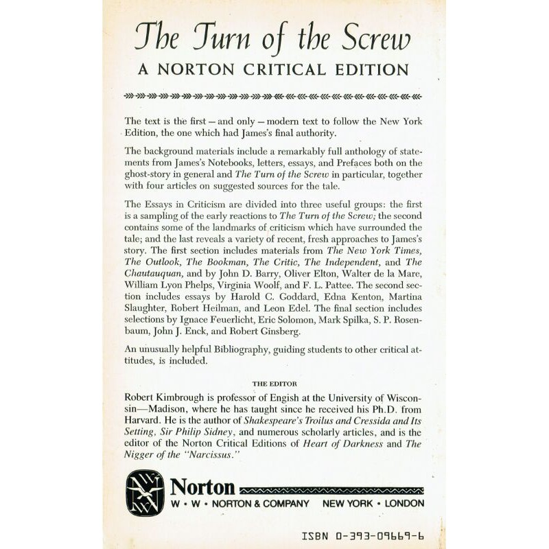 setting of the turn of the screw