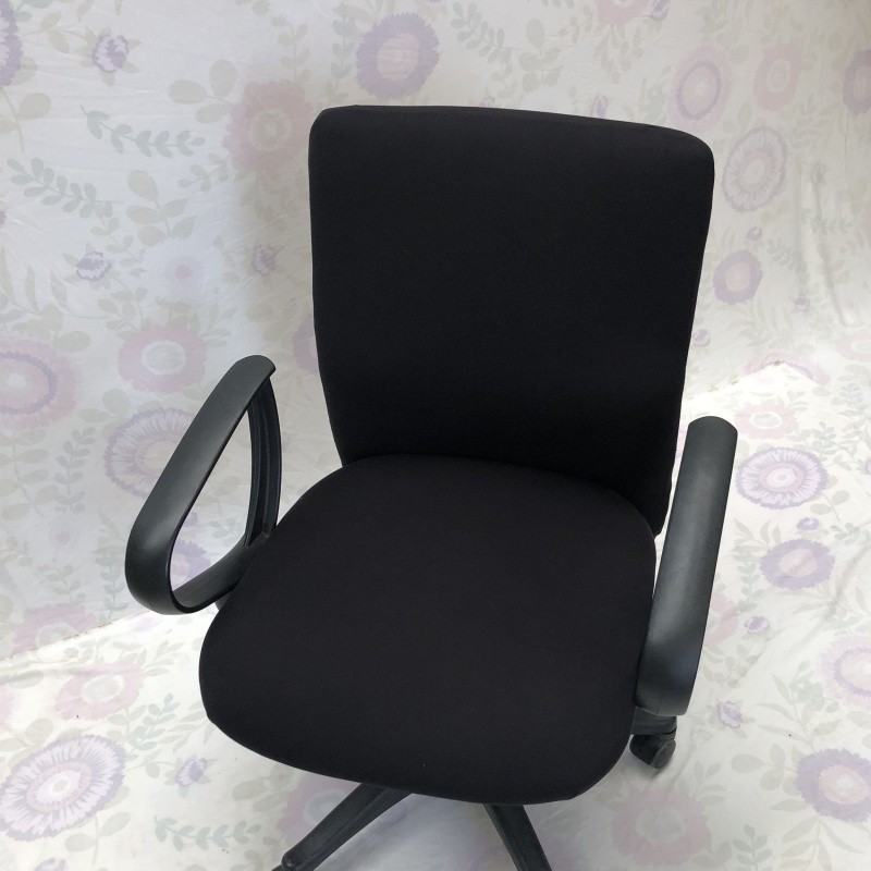 Black Flexible Computer Chair Cover Office Swivel Chair Cover