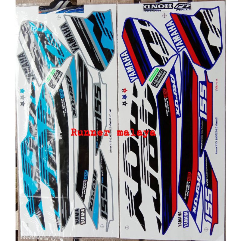 STRIPE 2020 YAMAHA AEROX / NVX 155 [GRED THAI] STICKER NEW VERSION ...