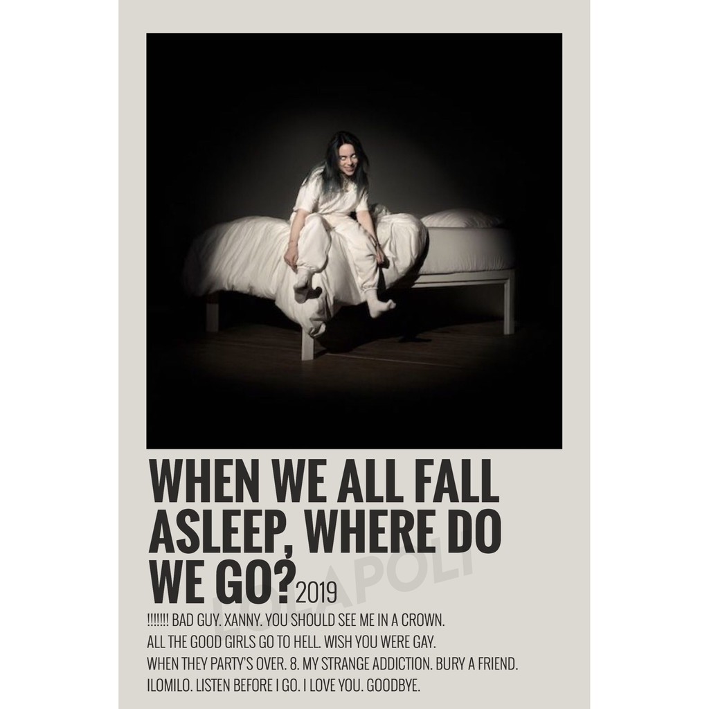 Billie Eilish When We All Fall Asleep Where Do We Go Album Custom Poster Y51 