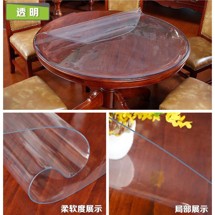 Round Soft Glass Transparency Pvc, Circular Glass Table Protector