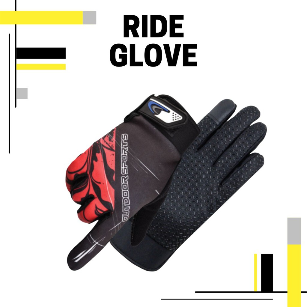 CANEL&CO Touch Screen Sarung Tangan Motor Racing Hand Gloves Biker Cycling Glove Motosikal Motorcycle Hiking 084