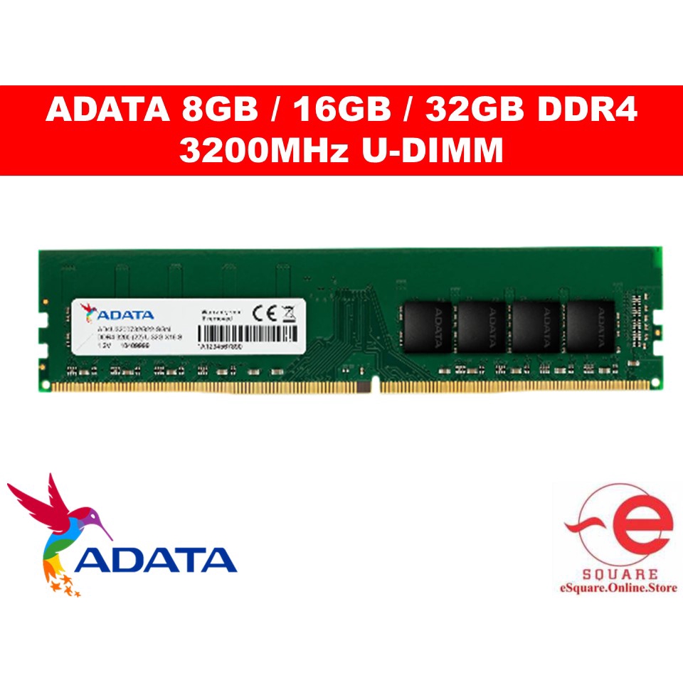 ADATA 8GB / 16GB / 32GB DDR4 3200MHz U-DIMM | Shopee Malaysia