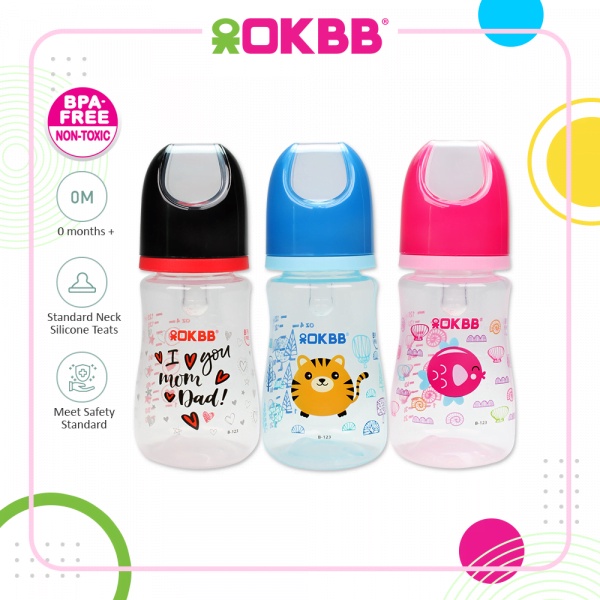 [OKBB] BPA Free Baby Feeding Milk Bottle Feeding Essentials 4oz 120ml ...