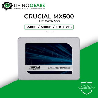 Crucial MX500 SATA SSD SSD 560 MB/s Read 510 MB/s Write (250GB/500GB/1TB/2TB)