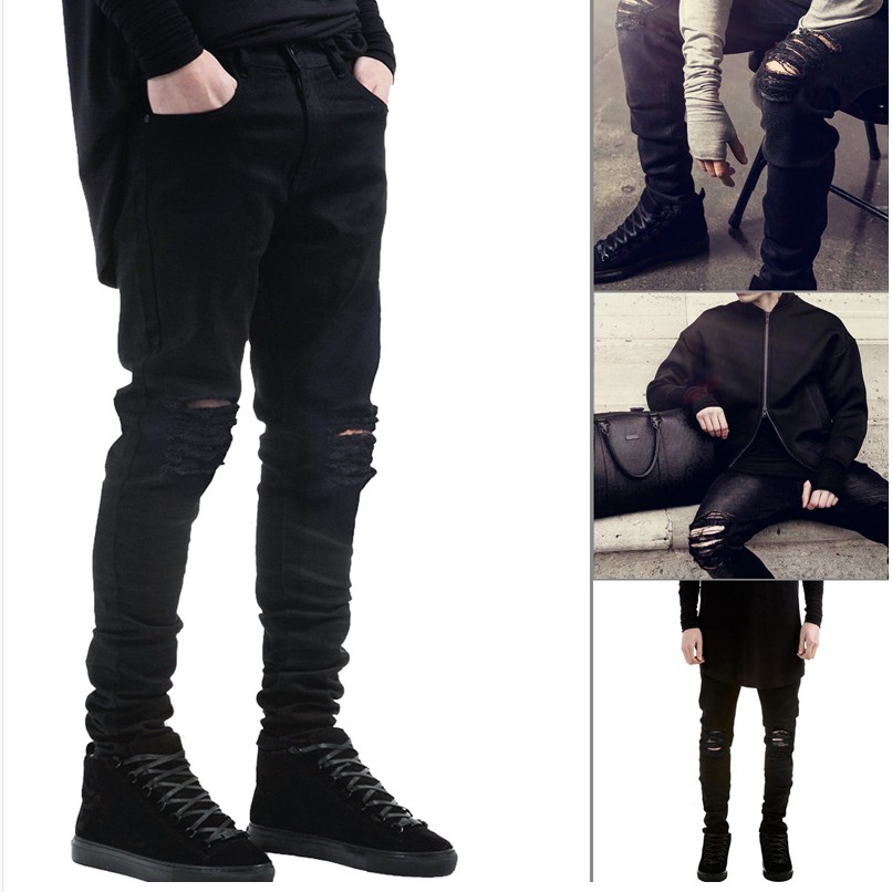 ripped jeans knee high boots