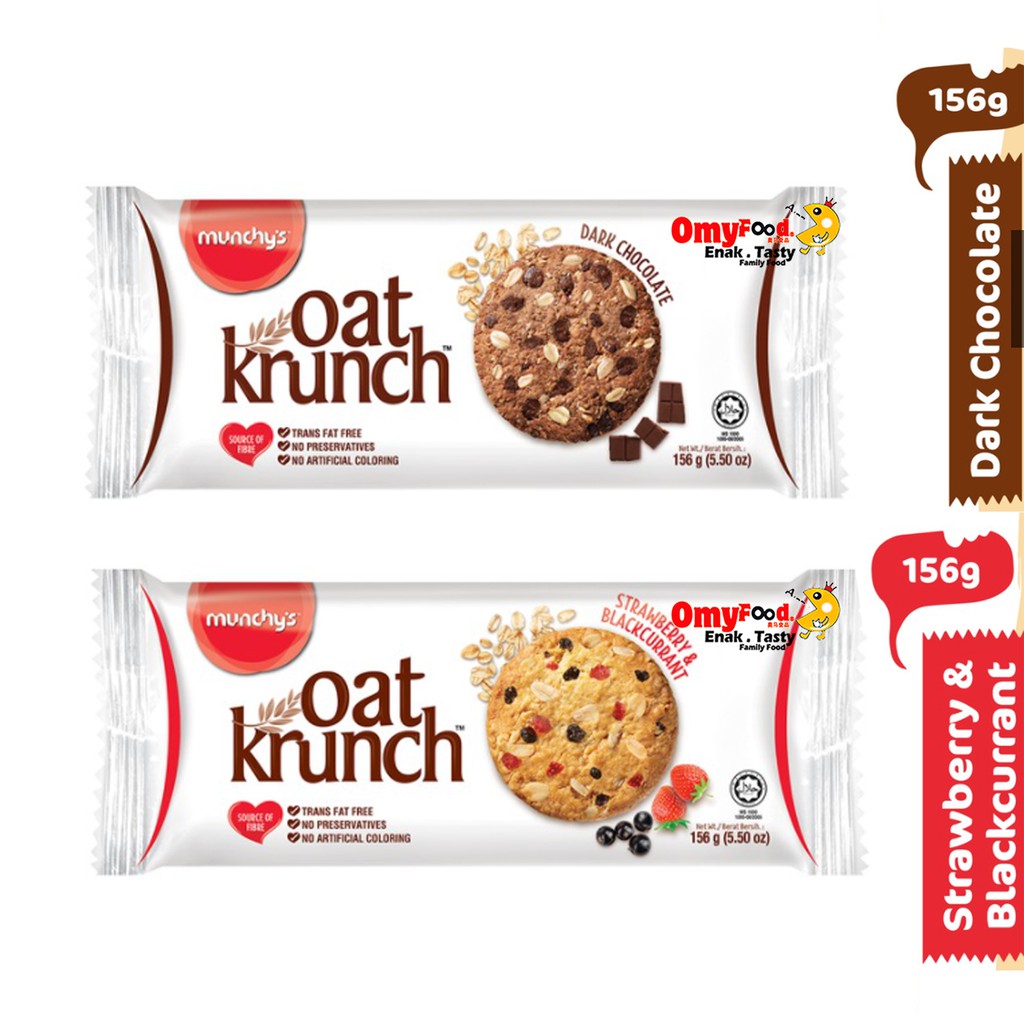 156g Munchy's Oat Krunch [Dark Chocolate / Strawberry & Blackcurrant