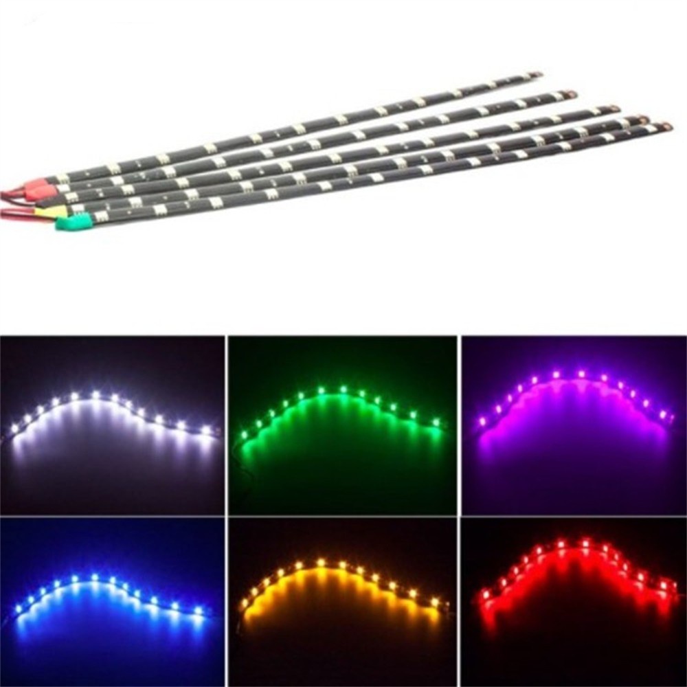 Have Purpose 1pcs Car Motorcycle Daytime Running Light Flexible Ultra-thin Decorative Strip 12V 30cm 15LED Highlight ...