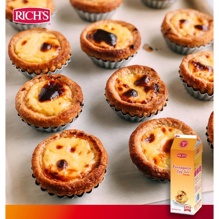 Rich Portuguese Egg Tart Cream Topping 907g Halal Shopee Malaysia