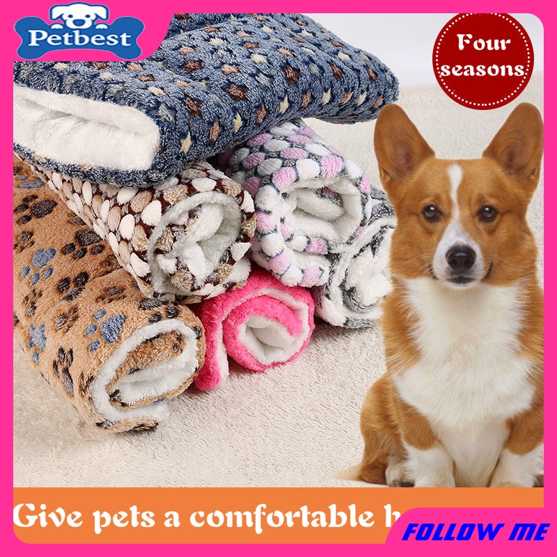 Dog Blanket Super Soft Coral Fleece Cat Kennel Cushion Mat Carpet Rugs