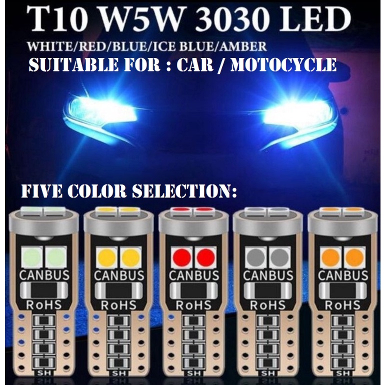 KST CAR MOTORCYCLE LED T10 HEADLIGHT INTERIOR DOME RGB LIGHT NUMBER