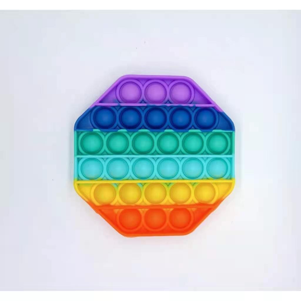 [[ HADIAH PERCUMA Rainbow Push Pop It Bubble Sensory Fidget Toys, Picit Sensory Toys