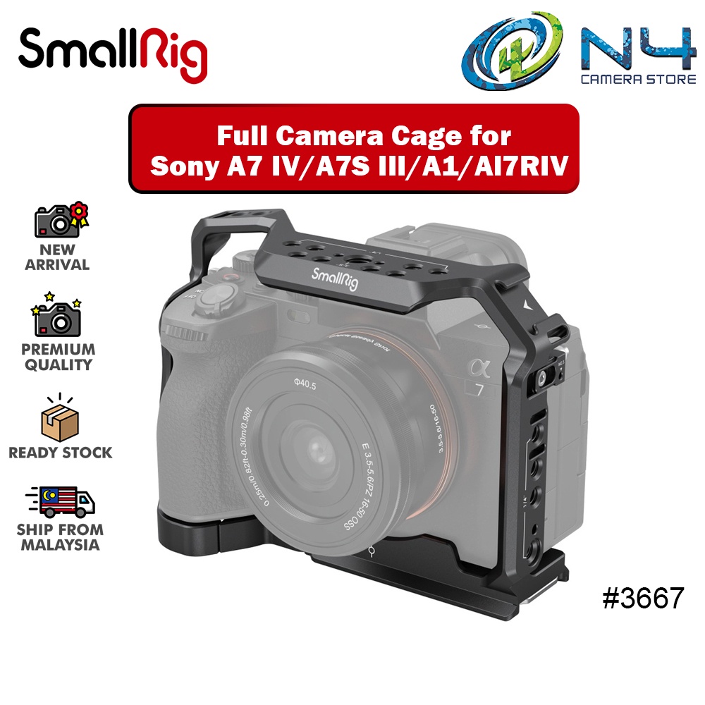 SmallRig 3667 Full Camera Cage for Sony Alpha 7 IV/Alpha 7 S III/Alpha