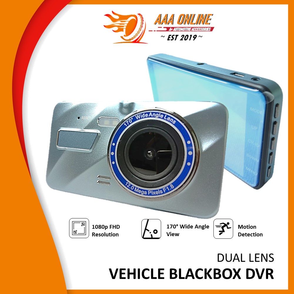 Car Cam A10 Full HD 1080P Dual Lens Vehicle Car DVR DashCam