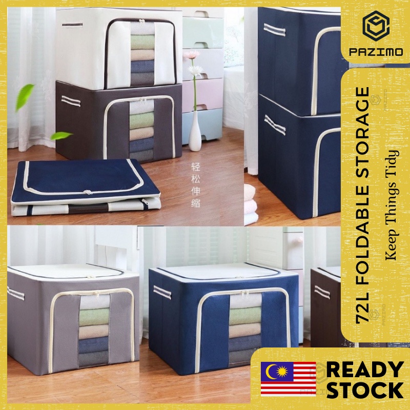 72L / 100L OXFORD STORAGE BOX / FOLDABLE EXTRA LARGE DETACHABLE CLOTH