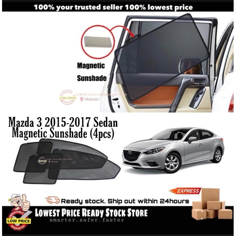 Sun Shade Mazda3 / Mazda 3 20152017 (Sedan) (4pcs) Shopee