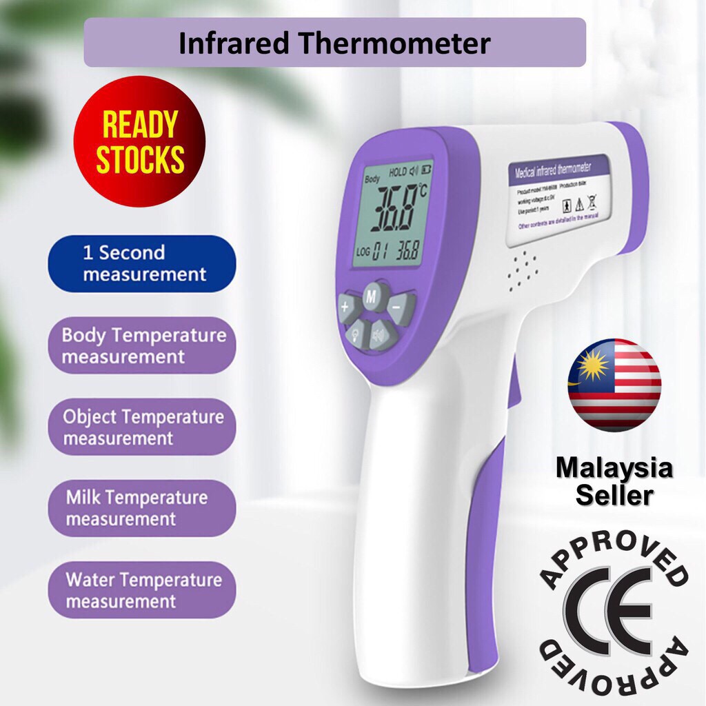 Ready Stock Infrared Thermometer Gun Non Contact Forehead Infrared Thermometer Gun