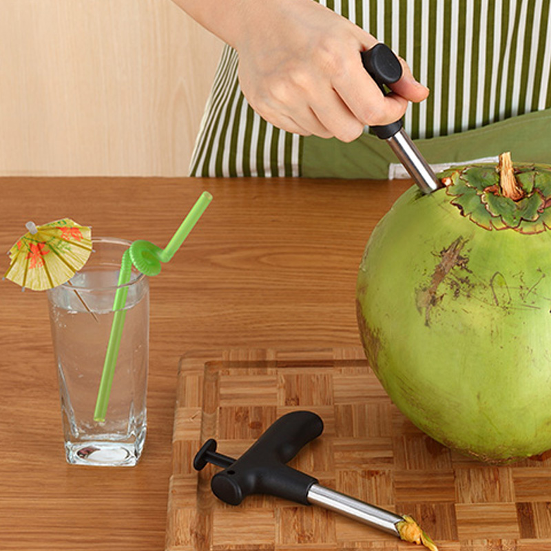 Coconut opener fruit Drill hole Stainless steel can opener Kitchen utensils Small tools Cooking tools home gadgets 椰子开罐器水果钻孔不锈钢开罐器厨房用具小型工具烹饪工具家用小工具